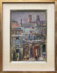 Irène Zurkinden (1909-1987) Paris, Saint Sulpice, o.J., Oel auf Pavatex, 34 x 23 cm